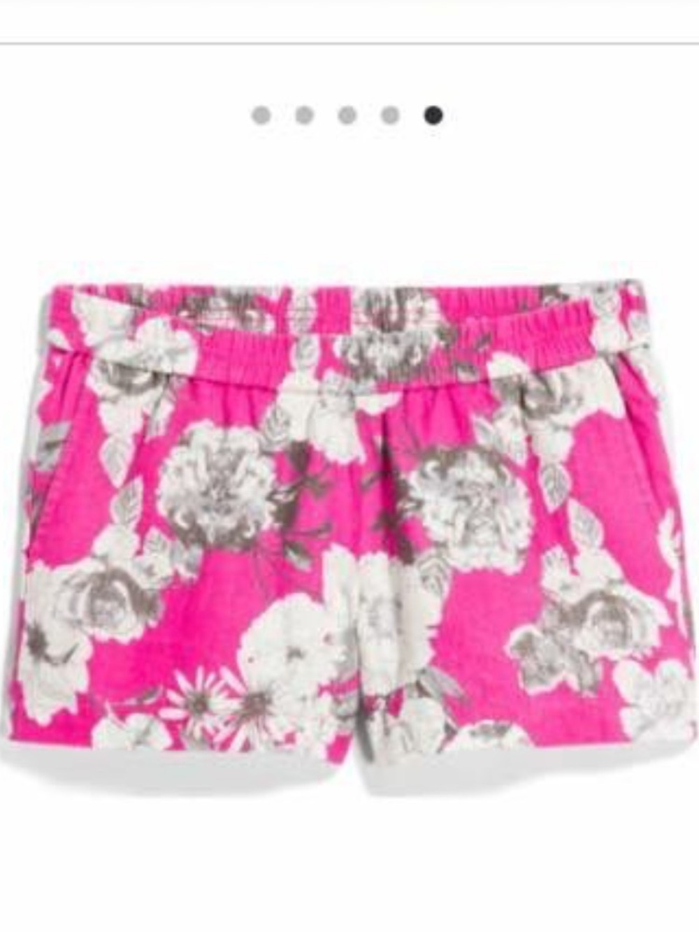 Kut from the Kloth 100% Linen Pink Floral Shorts Size 4
